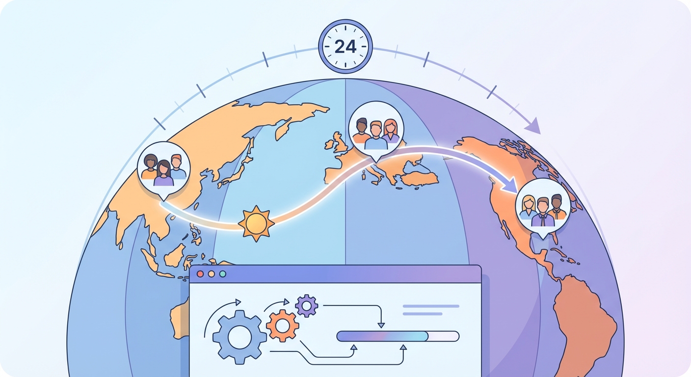 Why Your Distributed Team Needs a Follow-the-Sun Workflow (And How to Build One)