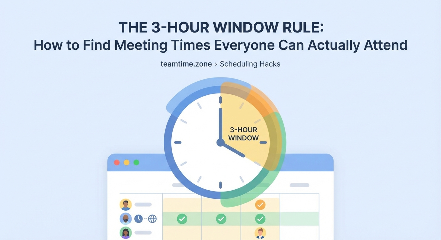 The 3-Hour Window Rule: How to Find Meeting Times Everyone Can Actually Attend — 3