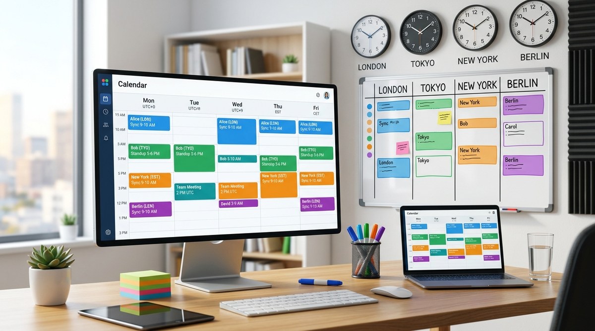 Color-Coded Calendars: A Visual System for Managing Team Availability Across Time Zones