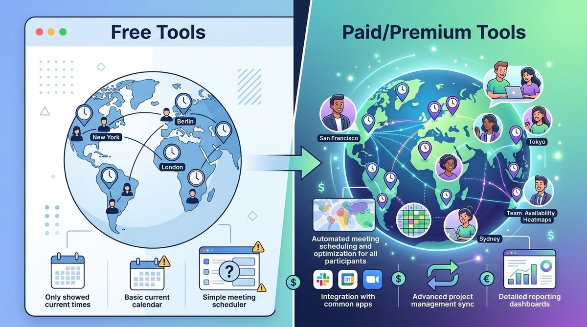 Free vs Paid Timezone Tools: What You Actually Get for Your Money