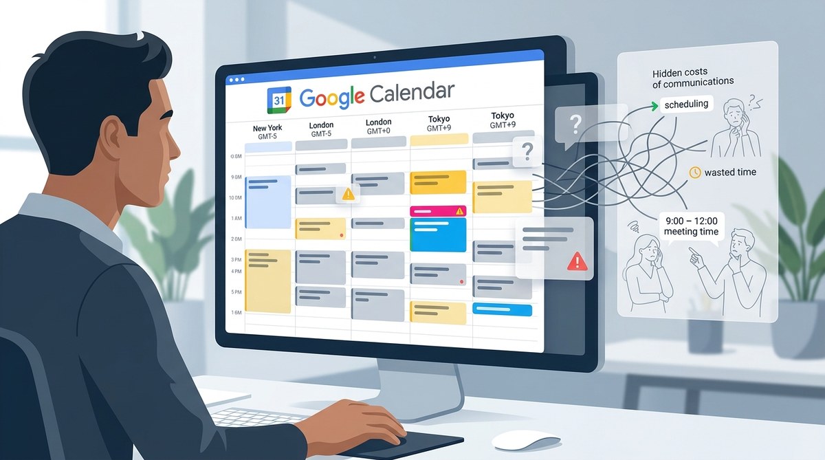 The Hidden Costs of Using Google Calendar for Cross-Timezone Scheduling