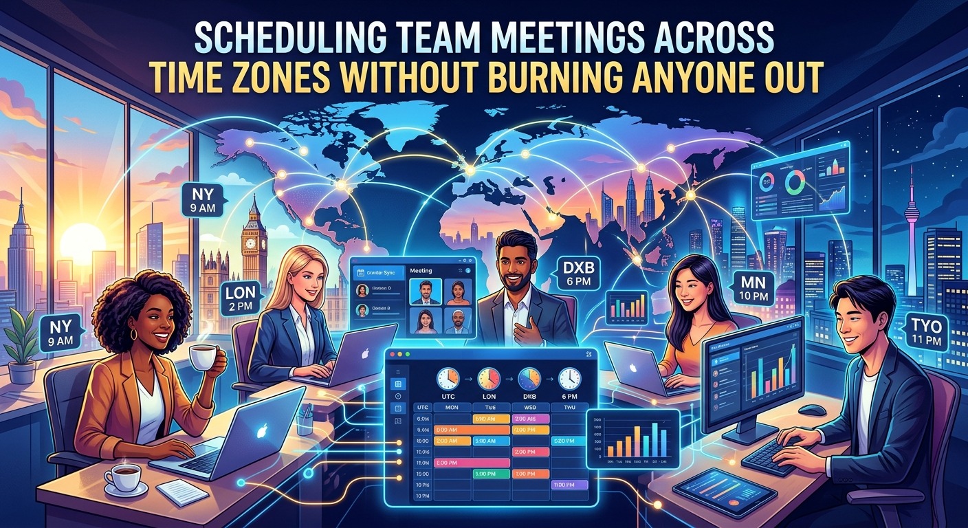 Scheduling Team Meetings Across Time Zones Without Burning Anyone Out
